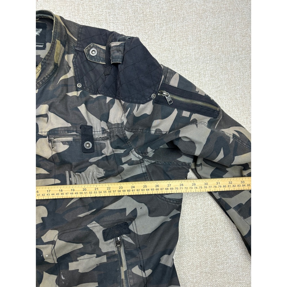 Harley Davidson Mens 3XL Camo Military Riding Jacket Quilted Shoulder - Picture 7 of 9